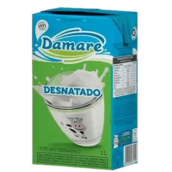 Leite Longa Vida Damare Desnatado 1L